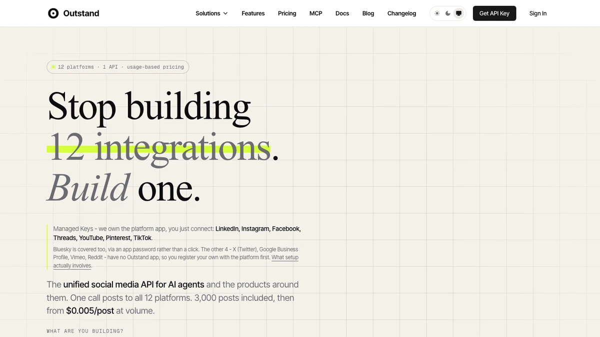 Outstand social media API platform for multi-tenant SaaS and agency white-label